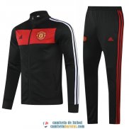 Manchester United Chaqueta Black Red + Pantalon 2020/2021