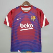 Camiseta Barcelona Training Blue Red IV 2021/2022