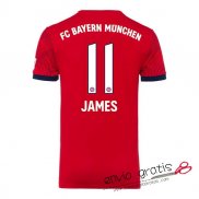 Camiseta Bayern Munich Primera Equipacion 11#JAMES 2018-2019