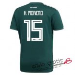 Camiseta Mexico Primera Equipacion 15#H.MORENO 2018
