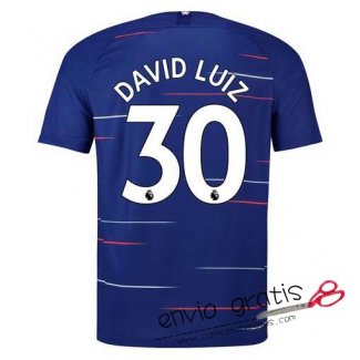 Camiseta Chelsea Primera Equipacion 30#DAVID LUIZ 2018-2019