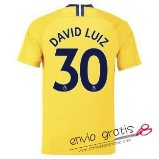 Camiseta Chelsea Segunda Equipacion 30#DAVID LUIZ 2018-2019