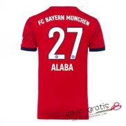 Camiseta Bayern Munich Primera Equipacion 27#ALABA 2018-2019