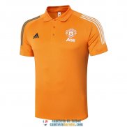 Camiseta Manchester United Polo Orange 2020/2021