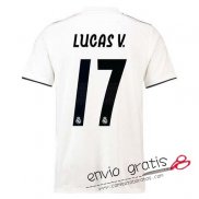 Camiseta Real Madrid Primera Equipacion 17#LUCAS V. 2018-2019