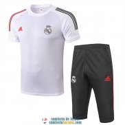 Real Madrid Sudadera De Entrenamiento White + Pantalon Black 2020/2021
