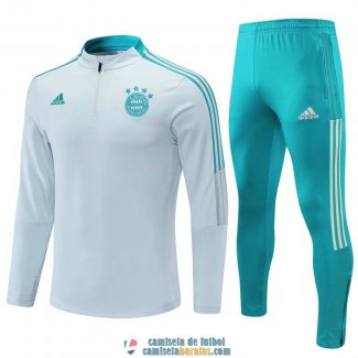 Bayern Munich Sudadera De Entrenamiento Suit Grey + Pantalon 2021/2022