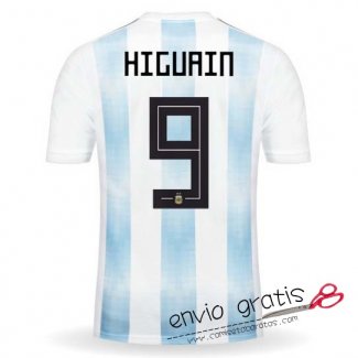 Camiseta Argentina Primera Equipacion 9#HIGUAIN 2018