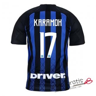 Camiseta Inter Milan Primera Equipacion 17#KARAMOH 2018-2019