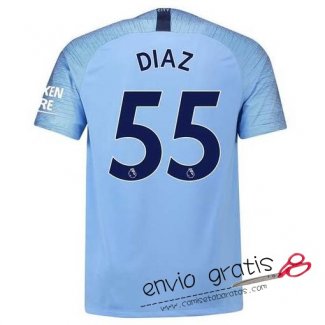 Camiseta Manchester City Primera Equipacion 55#DIAZ 2018-2019