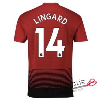 Camiseta Manchester United Primera Equipacion 14#LINGARD 2018-2019