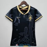 Camiseta Mujer Brasil Black II 2022/2023