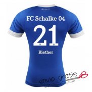 Camiseta Schalke 04 Primera Equipacion 21#Riether 2018-2019