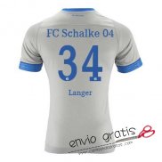 Camiseta Schalke 04 Segunda Equipacion 34#Langer 2018-2019