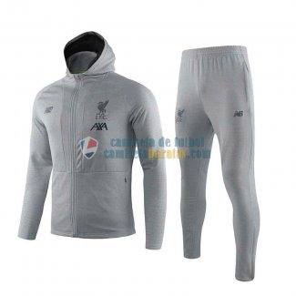 Liverpool Chaqueta Capucha Grey + Pantalon 2019-2020