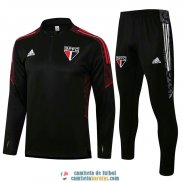 Sao Paulo FC Sudadera De Entrenamiento Black + Pantalon Black 2021/2022