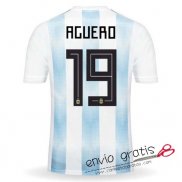 Camiseta Argentina Primera Equipacion 19#AGUERO 2018