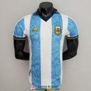 Camiseta Authentic Argentina Commemorative White Blue 2021/2022