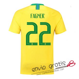 Camiseta Brasil Primera Equipacion 22#FAGNER 2018