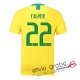 Camiseta Brasil Primera Equipacion 22#FAGNER 2018
