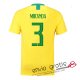 Camiseta Brasil Primera Equipacion 3#MIRANDA 2018