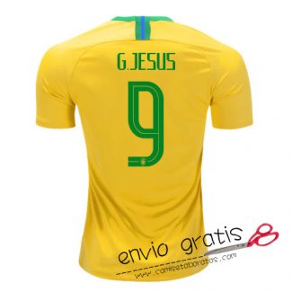 Camiseta Brasil Primera Equipacion 9#G.JESUS 2018