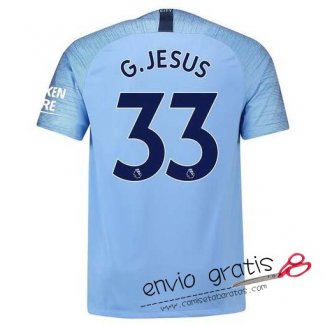 Camiseta Manchester City Primera Equipacion 33#G.JESUS 2018-2019