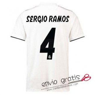 Camiseta Real Madrid Primera Equipacion 4#SERGIO RAMOS 2018-2019