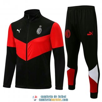 AC Milan Chaqueta Black Red + Pantalon Black Red 2021/2022