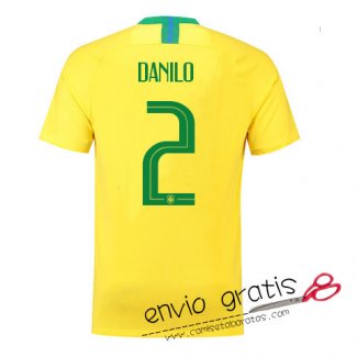 Camiseta Brasil Primera Equipacion 2#DANILO 2018