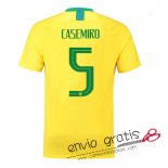 Camiseta Brasil Primera Equipacion 5#CASEMIRO 2018