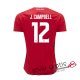 Camiseta Costa Rica Primera Equipacion 12#J.CAMPBELL 2018