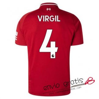 Camiseta Liverpool Primera Equipacion 4#VIRGIL 2018-2019