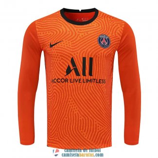 Camiseta Manga Larga PSG Portero Orange 2020/2021