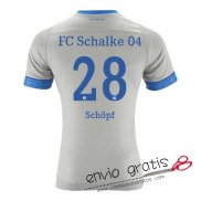 Camiseta Schalke 04 Segunda Equipacion 28#Schopf 2018-2019
