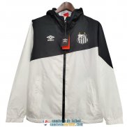 Santos FC Chaqueta Rompevientos Black White 2020/2021