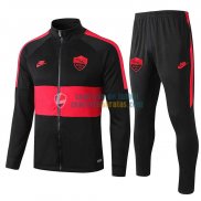 AS Roma Chaqueta Black + Pantalon 2019-2020