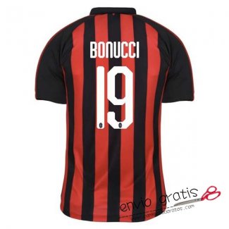 Camiseta AC Milan Primera Equipacion 19#BONUCCI 2018-2019