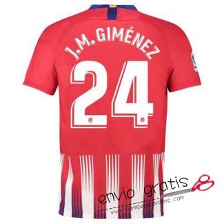 Camiseta Atletico de Madrid Primera Equipacion 24#J.M.GIMENEZ 2018-2019