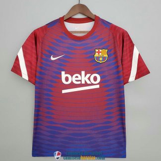 Camiseta Barcelona Training Blue Red IV 2021/2022