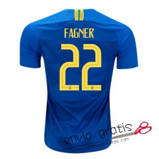 Camiseta Brasil Segunda Equipacion 22#FAGNER 2018