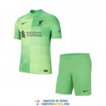 Camiseta Liverpool Portero Ninos Green 2021/2022