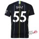 Camiseta Manchester City Segunda Equipacion 55#DIAZ 2018-2019