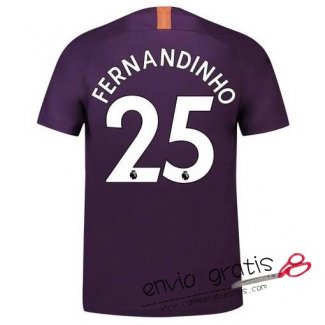 Camiseta Manchester City Tercera Equipacion 25#FERNANDINHO 2018-2019