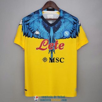 Camiseta Napoli Kappa x Marcelo Burlon Yellow 2021/2022