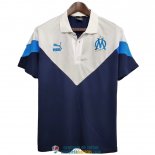 Camiseta Olympique Marseille Polo White Blue 2020/2021