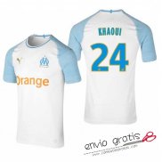 Camiseta Olympique Marseille Primera Equipacion 24#KHAOUI 2018-2019