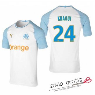 Camiseta Olympique Marseille Primera Equipacion 24#KHAOUI 2018-2019