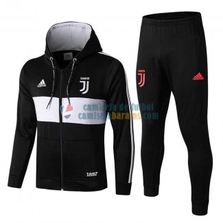 Juventus Chaqueta Capucha Black + Pantalon 2019-2020