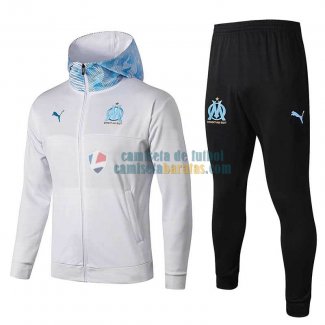 Olympique Marseille Chaqueta Capucha White + Pantalon 2019-2020